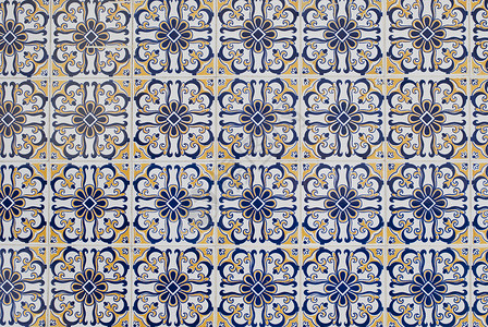 葡萄牙格子瓷砖 101背景图片