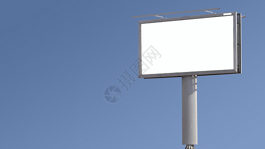 广告牌背景展示蓝色路标促销宣传街道天空横幅公告海报背景图片