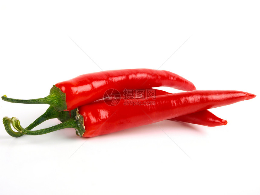红辣椒辣椒 特写 白色背景红色厨房食物香料胡椒植物沙拉蔬菜美食烹饪图片