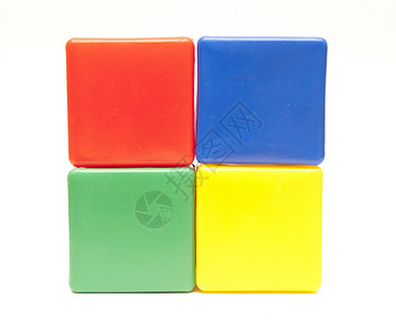 颜色立方体童年逻辑游戏幼儿园正方形盒子蓝色绿色闲暇生长背景图片