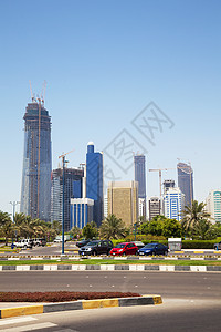 阿联酋阿布扎比天空线城市天空中心市中心景观建筑物摩天大楼建筑学多层建筑背景图片