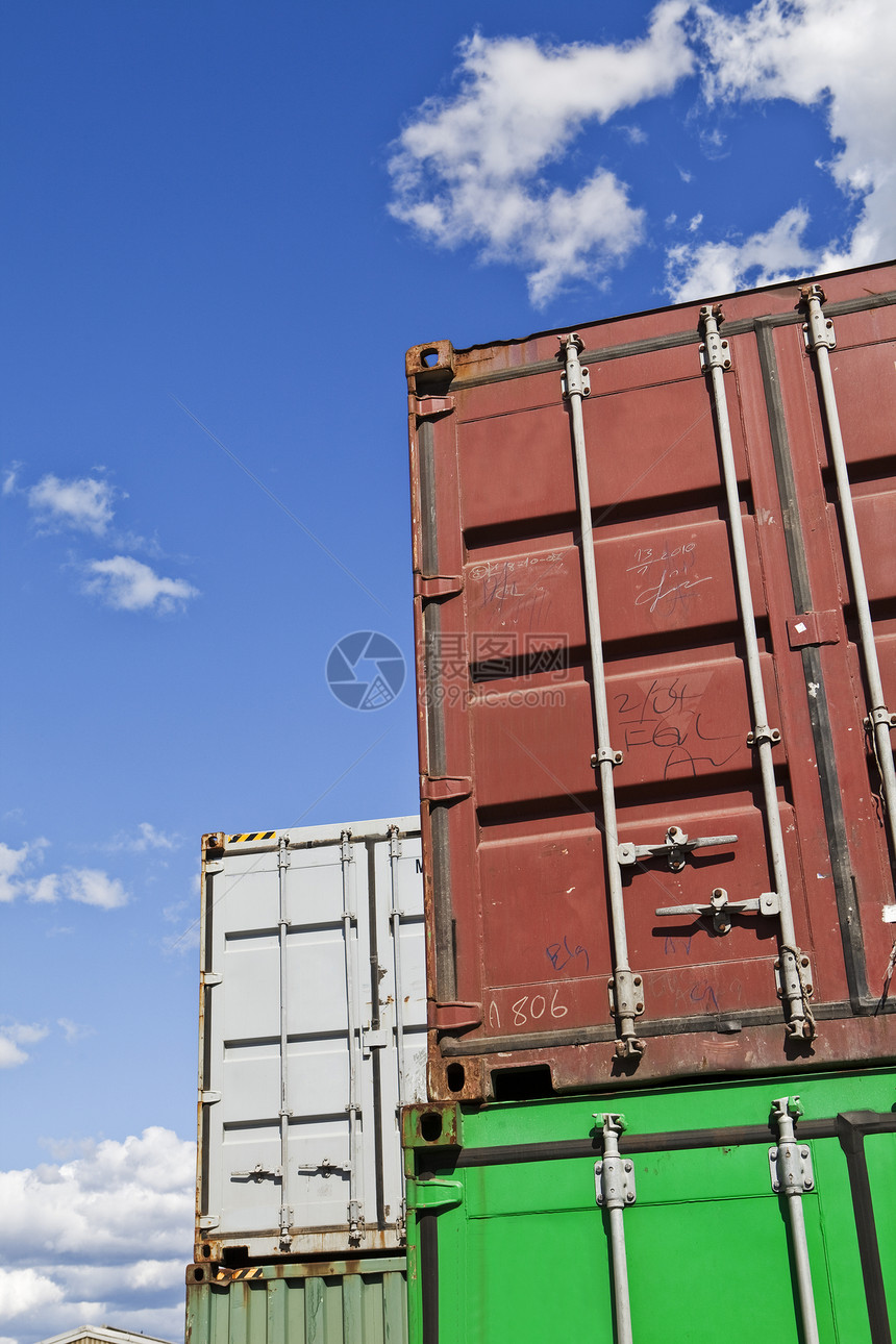 货物集装箱运输出口工业方式联运船运交通贸易码头商业图片