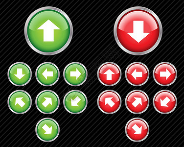 编辑按钮带有箭头的矢量方向按钮集 容易编辑 任何 s设计图片