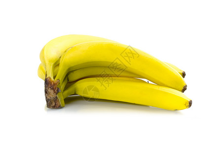 香蕉团水果白色黄色食物小吃营养背景图片
