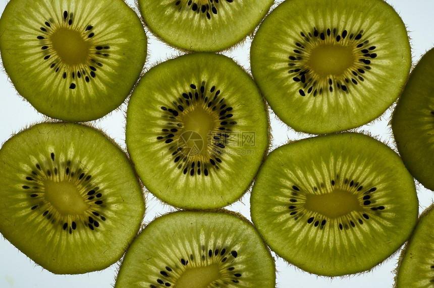 Kiwi 水果沙拉食物绿色热带种子奇异果图片