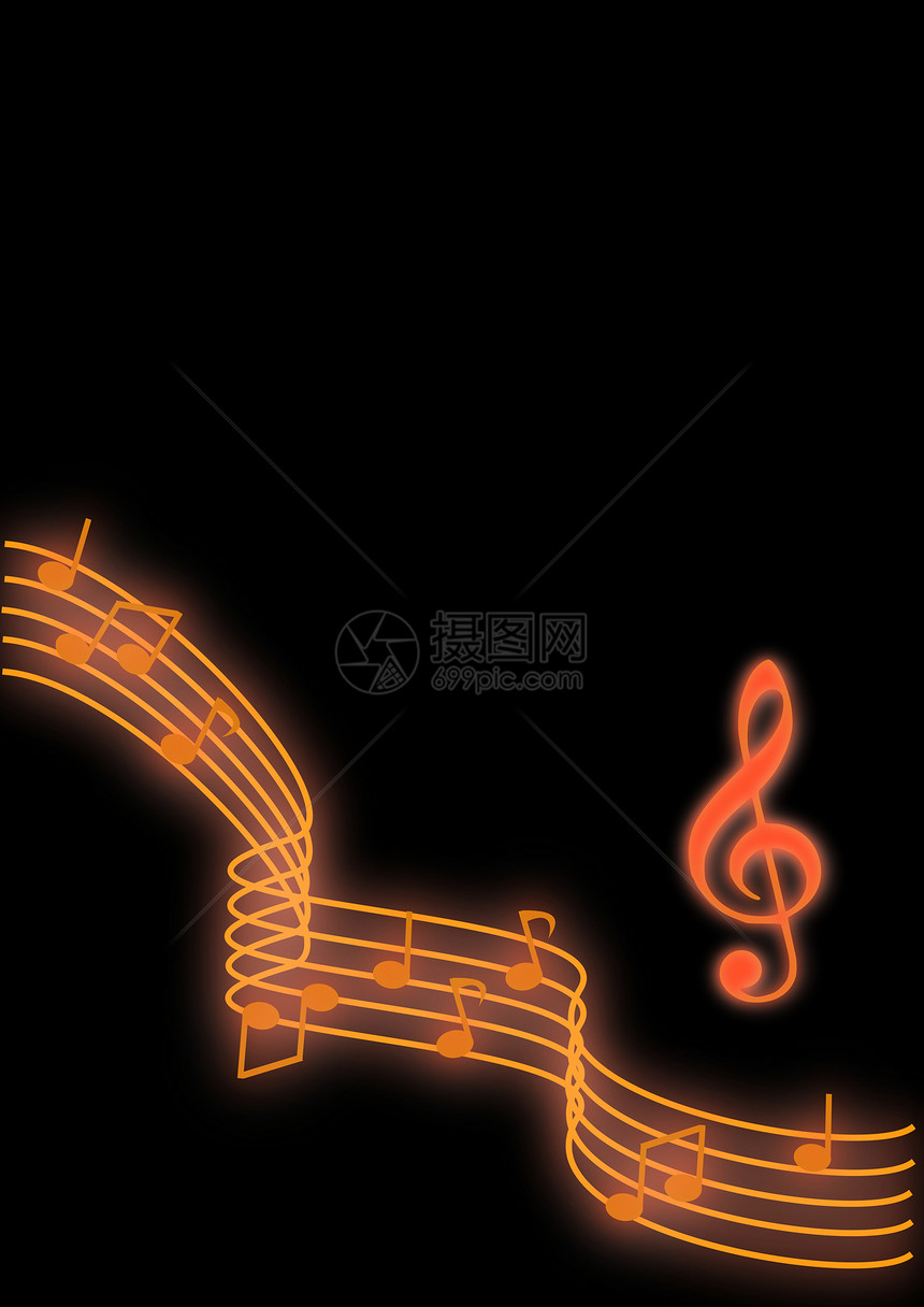音符音乐会插图高音橙子旋律笔记曲线黑色职员作曲家图片