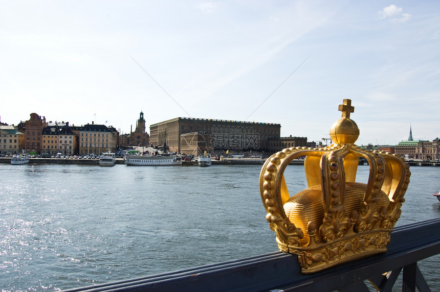斯德哥尔摩市蓝色文化版税港口乘客国王假期旅行国家旅游图片