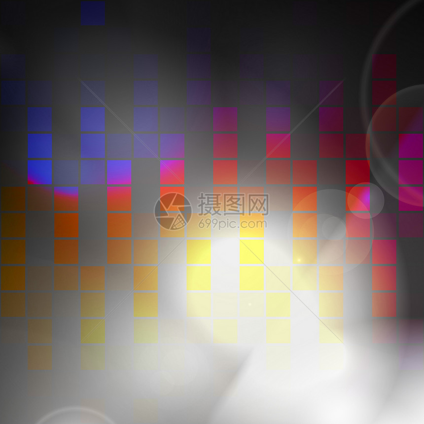 数字图形均衡器波形酒吧像素化社论光谱镜片正方形网络彩虹插图图片