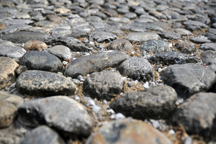 古老的石石路岩石石质地面街道小路灰色石头历史性材料质感图片