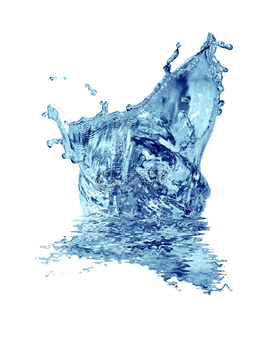 溢水液体设计蓝色气泡饮料自然口渴元素饮食图片