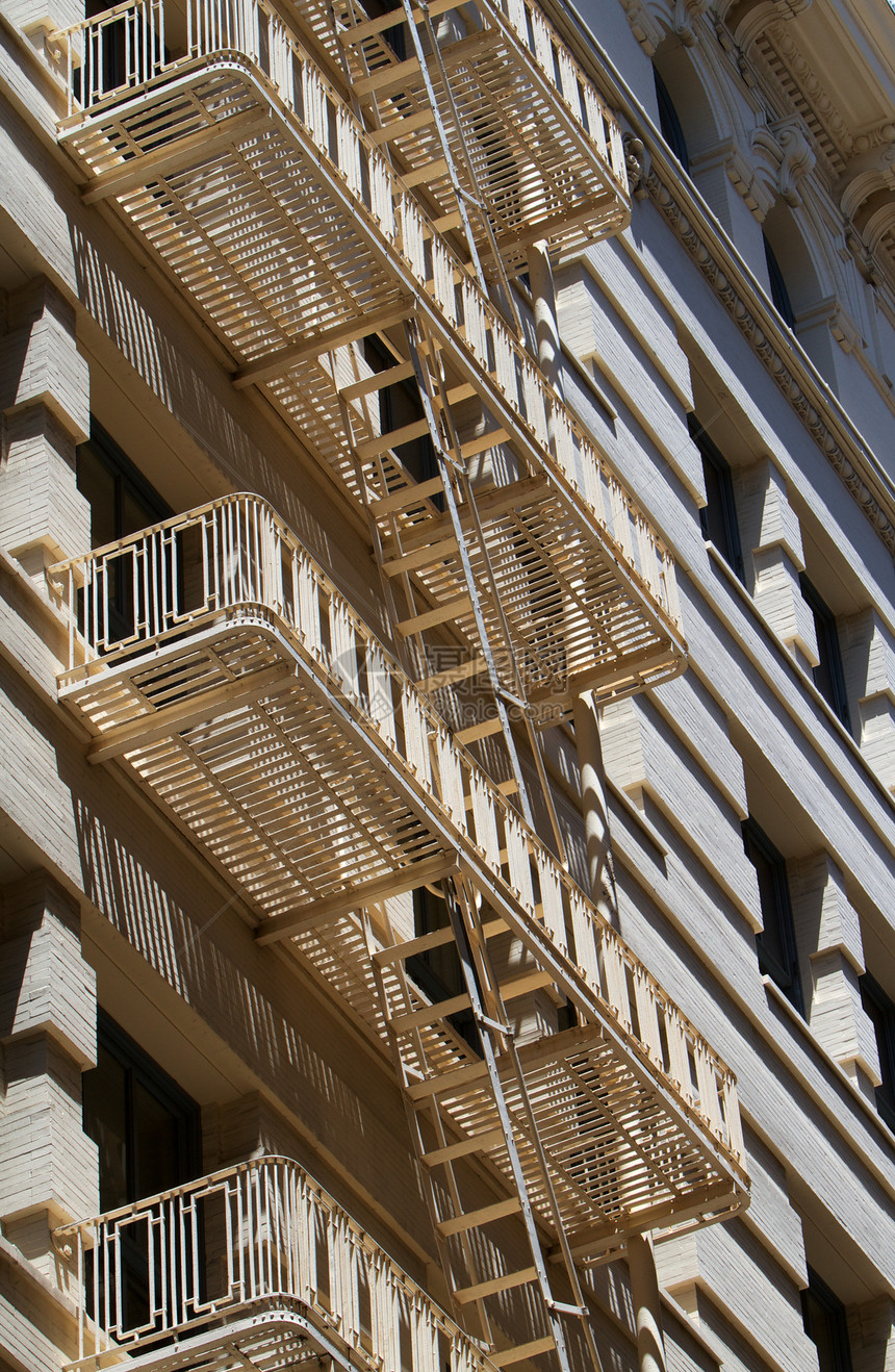 越火逃逸公寓脚步窗户出口安全建筑房子金属梯子城市图片