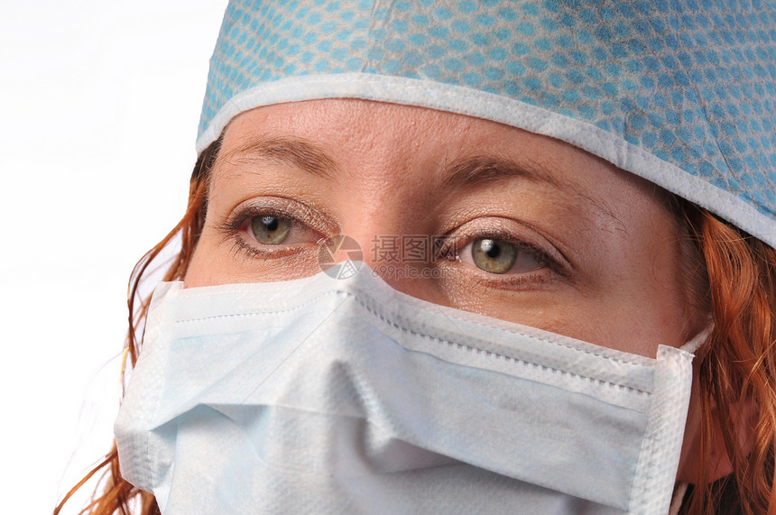 护士或医务工作者医生注册女孩医疗病菌外科鼻子眼睛女性药物图片