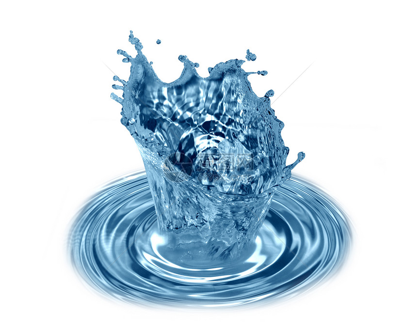 溢水口渴饮食元素设计自然气泡蓝色饮料液体图片