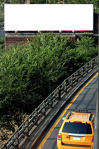 空城市广告牌展示宣传小样海报营销广告控制板出租车空白促销背景图片