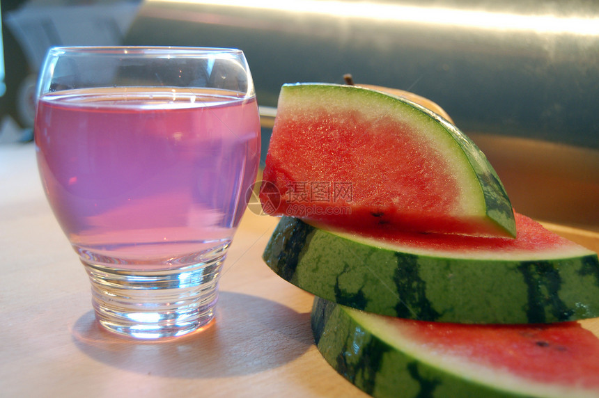 西瓜和果汁水果食物饮料图片