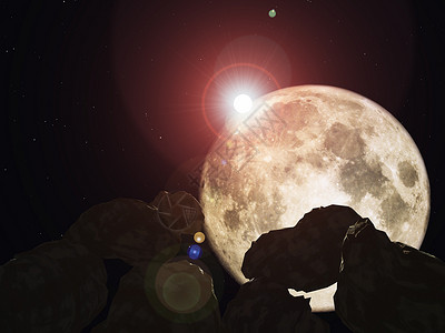 厕所行星太阳月亮插图宇宙星星小行星天文学背景图片