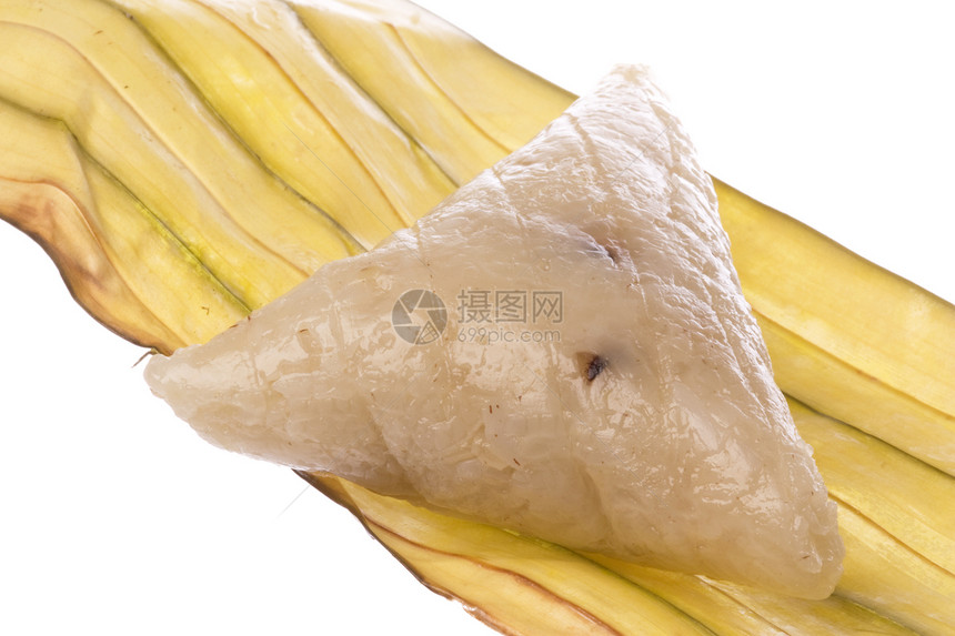 瓜状大米 挤压式树叶午餐食物饺子马来语叶子美味小袋宏观图片