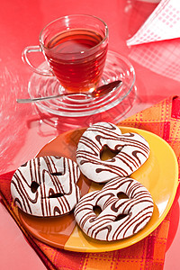 姜饼巧克力冰镇糕点甜点食物背景图片