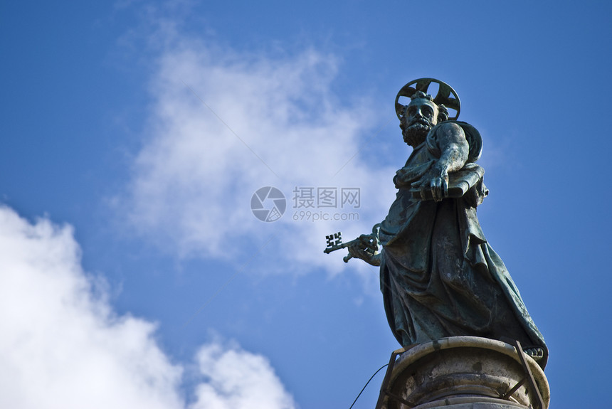 特拉亚诺的科隆纳纪念碑帝国皇帝大理石历史文化雕像首都论坛天空图片