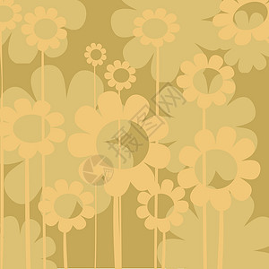 花卉背景花瓣墙纸纺织品奶油插图植物学平铺织物打印棕色背景图片