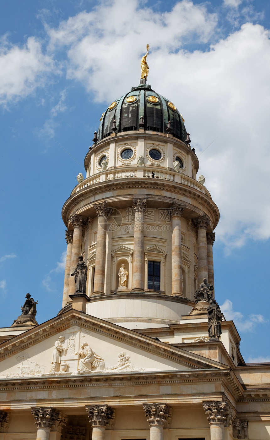柏林宪兵广场的教堂 柏林大厅主场景观旅行大教堂艺术文化历史城市观光图片