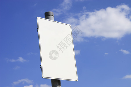 白标牌营销天空空白路标控制板大板海报市场公告晋升背景图片