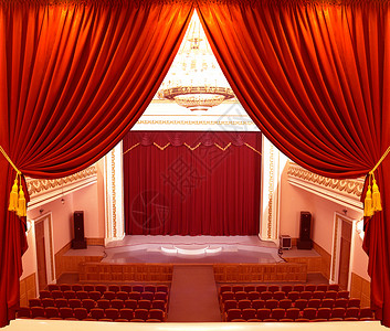 窗幕聚光灯扬声器名声大厅枝形剧院吊灯推介会椅子展示背景图片