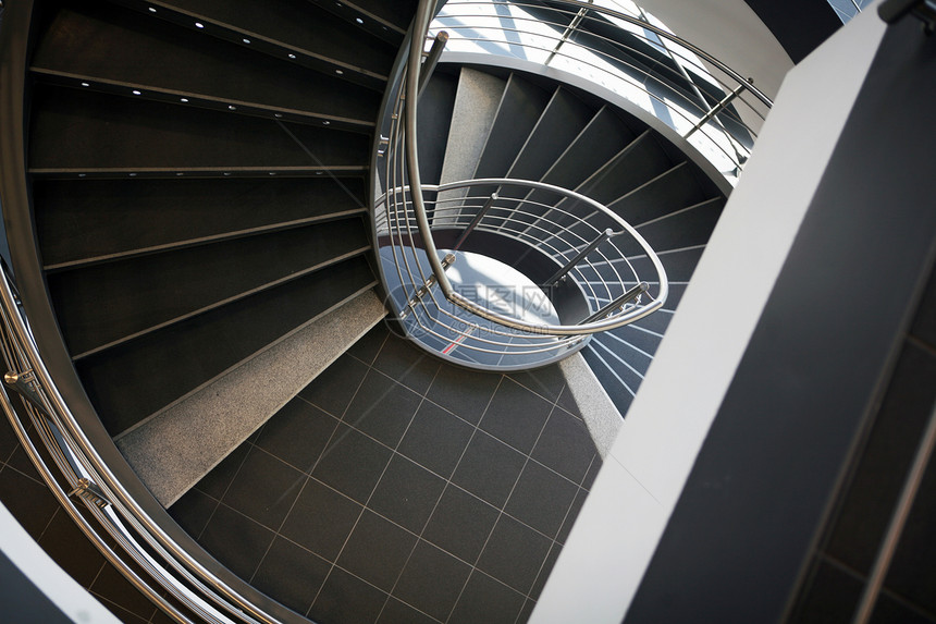 内部楼梯职场项目曲线旋转扶手头晕脚步路线走廊商业图片
