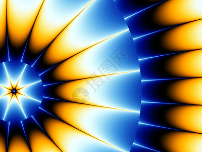光度辐射蓝色黄色插图径向曲线背景图片