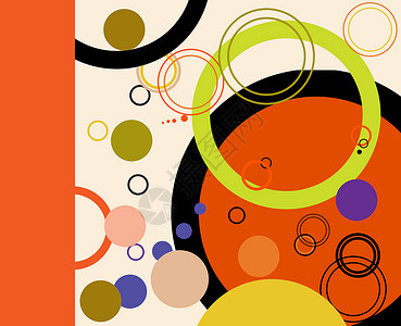 环圆同步彩虹概念圆圈网页念日庆典创造力圆形曲线卡片背景图片