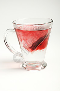 茶味道红色饮料花草热水开水玻璃小袋水果气味背景图片