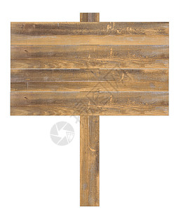 孤立的木制标志牌背景图片