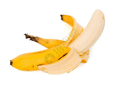 香蕉白色黄色水果甜点背景图片