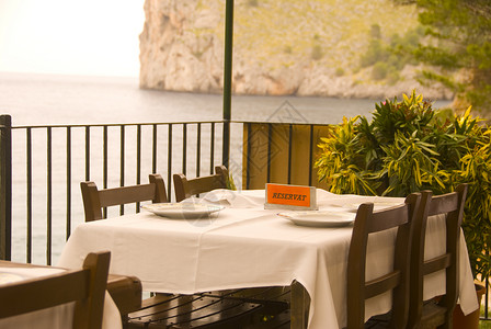 餐厅热带盘子食物桌子酒吧美食椅子海洋午餐背景图片