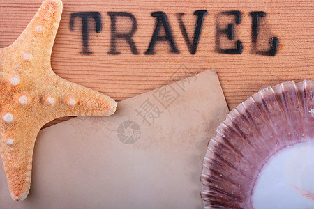 热贴贴贴邮票旅行上诉冲压海星壁板木板旅游休息木头广告热的高清图片素材