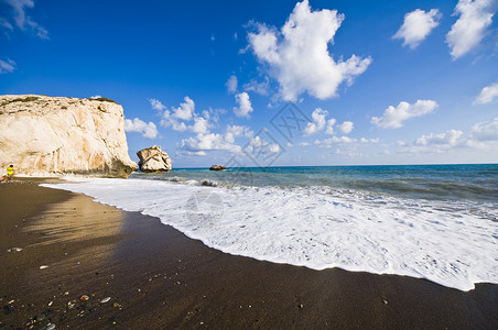 富豪海女神鳃Aphrodite人在塞浦路斯的出生地背景