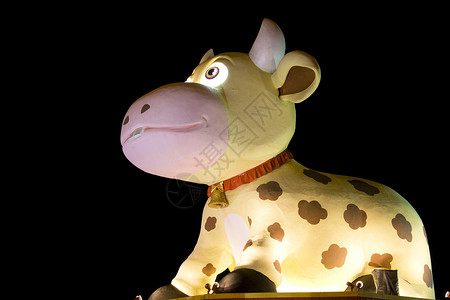 牛灯中国巨头牛牛动物Zodiac 绿灯背景