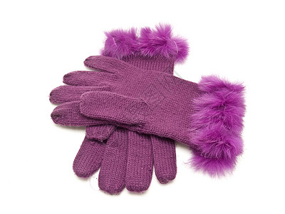 紫色手套季节衣服孩子背景图片