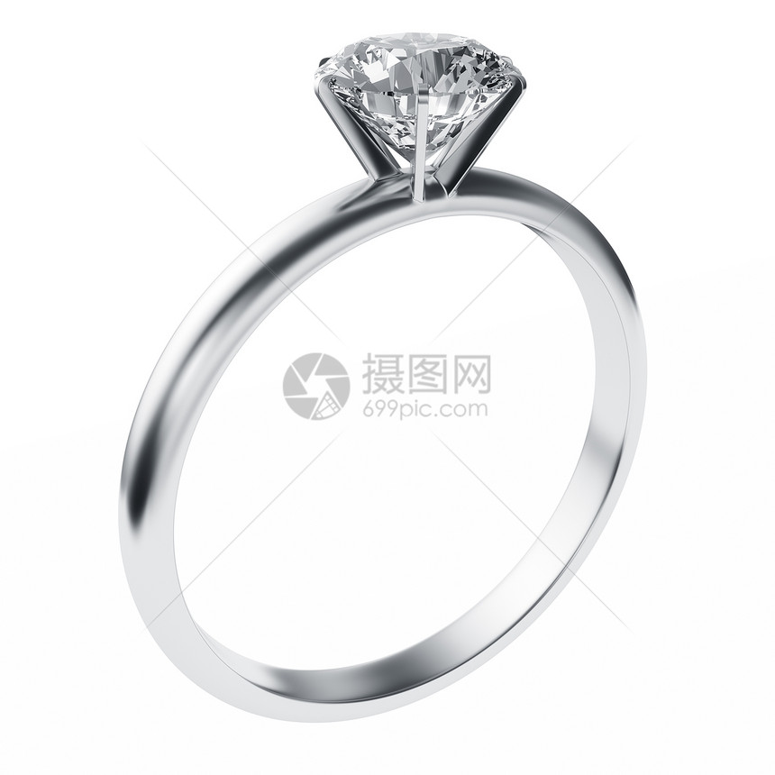 钻石戒指婚礼奢华珠宝宝石折射圆形计算机订婚反射钻戒图片