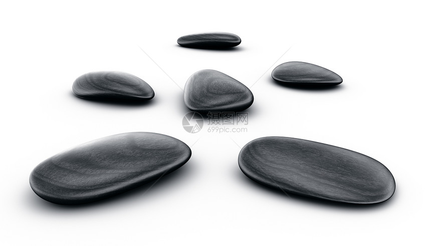黑宝石计算机卵石石头岩石白色图片