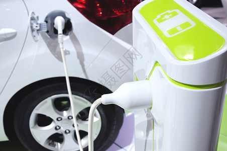 充电站的电动汽车来源燃料力量活力运输背景图片