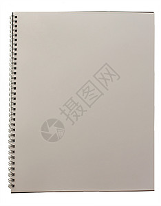 笔记本日记白色活页空白角落文档螺旋笔记软垫戒指背景图片
