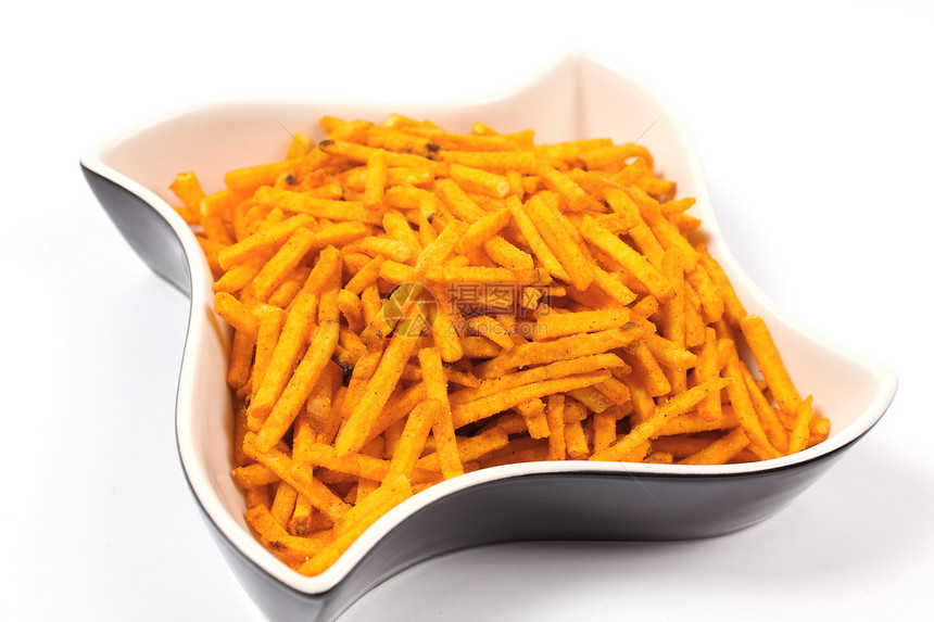 新鲜零食餐厅盘子棕色筹码产品土豆芯片饮食肥胖食物图片