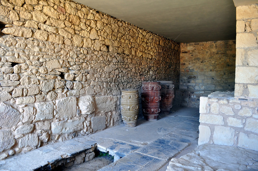 Knossos Crete的考古遗址寺庙建筑学历史废墟历史性古董艺术制品文明陶瓷图片