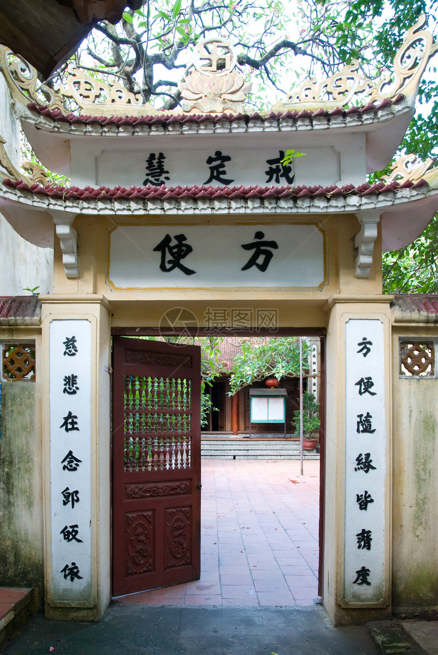 河内寺庙入口图片