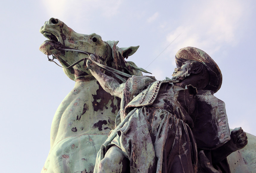 骑士雕像男性设施代表游乐马术雕塑动物历史水平形象图片