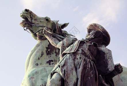 骑士雕像男性设施代表游乐马术雕塑动物历史水平形象背景图片