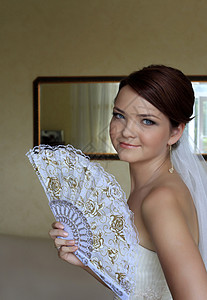 美丽的新娘女士女孩已婚选手婚礼生活面纱背景图片