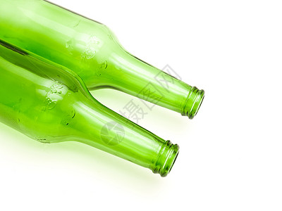 空啤酒瓶瓶子啤酒空白白色垃圾环境饮料绿色回收瓶颈背景图片