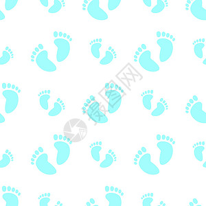 无缝无缝蓝婴儿脚背景图片